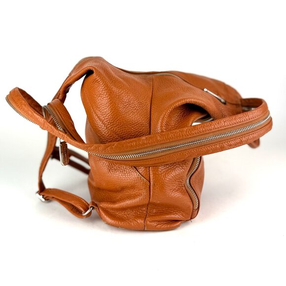 Valentina Made in Italy Convertible Brown Leather Backpack Purse 2018—Versatile - Picture 8 of 9